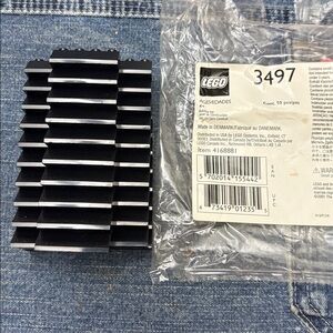 2001 Lego 3497 2x4 Roof Tiles Steep Sloped Black